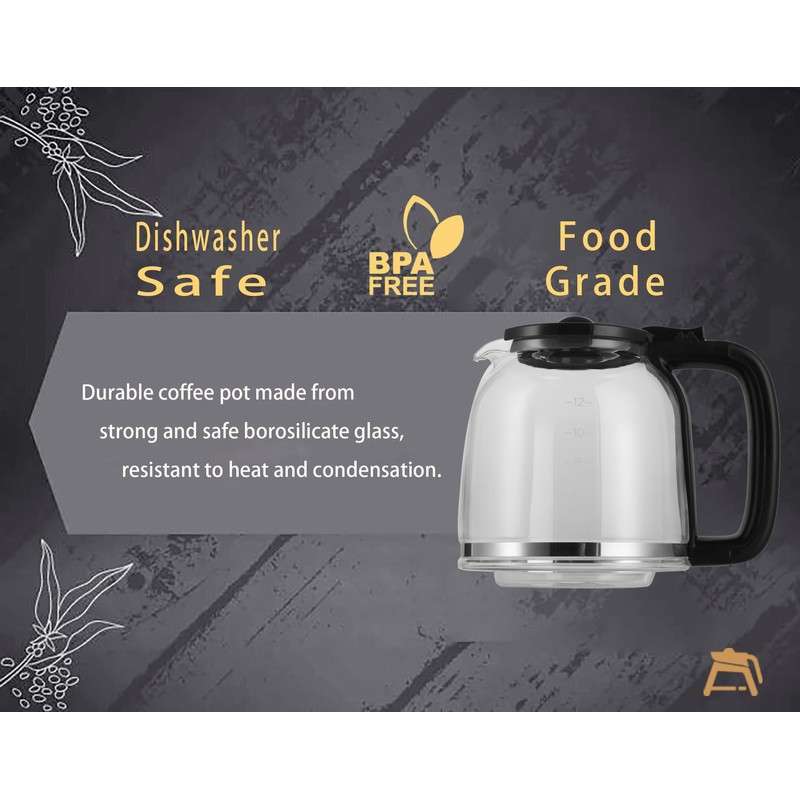 12 Cups Coffee Maker Carafe Replacement for Ninja, 20 oz,