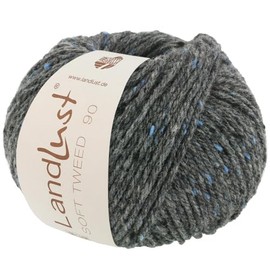 LANA GROSSA Landlust Soft Tweed 90, Classic Twisted Tweed Yarn Made of Virgin Wool with Multicoloured Nubs, Hand Knitting Yarn Made of 100% Virgin Wool (Merino), 50 g Wool for Knitting and Crocheting,