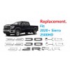GM AUTO 3PCS Chrome Doors 2500HD Rear Sierra Emblems Fit