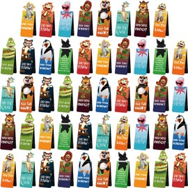 Sepamoon 48 Pcs Magnetic Bookmarks Book Marks Cute Magnet Page Markers Page Clips Funny Animal Bookmarks for Students Teacher Reading Party Favor (Animal Style)