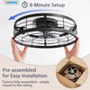 VOLISUN Caged Ceiling Fan with Light and Remote,19.7 inch Fandelier