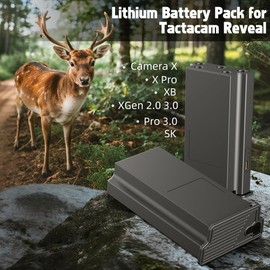 QUICKHELP 2 Pack Reveal Battery Pack for Tactacam Trail Camera, Rechargeable Lipo Lithium Battery Pack Trail Battery Compatible with Hunting Camera Ultra, X, X Pro, Pro 3.0, X Gen 2.0 3.0, XB, SK