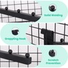 6 Pack Black Gridwall Waterfall Hooks 4 Ball, 8 Inch