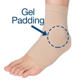 Ankle Bone Protection Socks malleolar Sleeves with Gel Pads for Boots, Skates, Splints, Braces - 1 Pair
