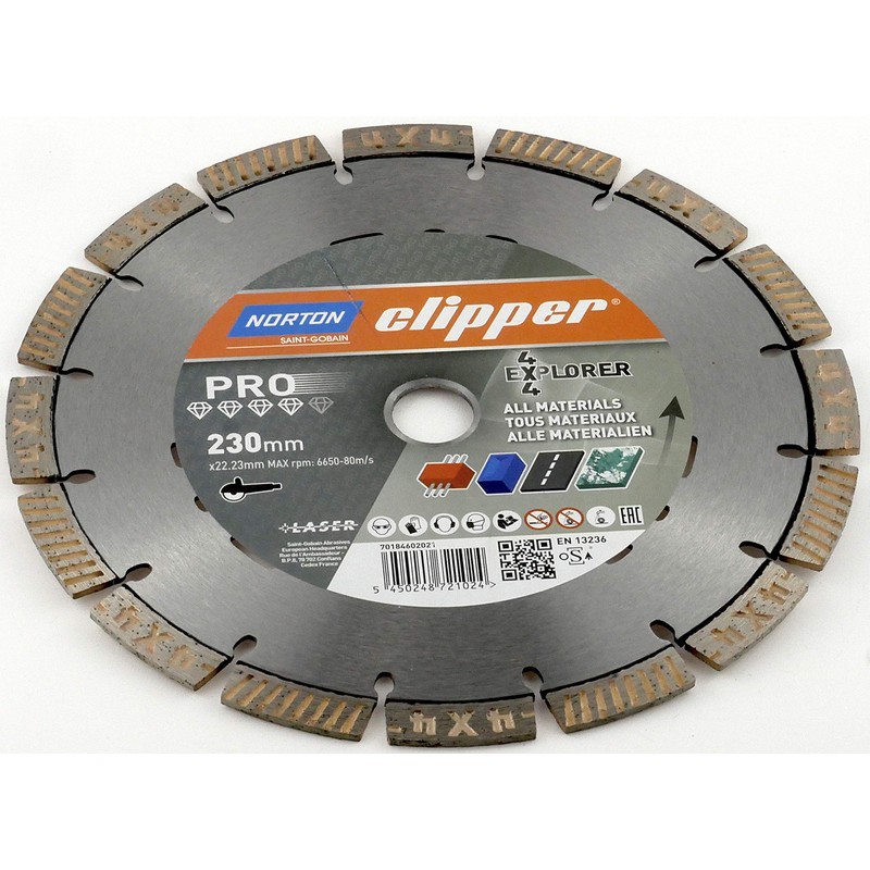 Norton Clipper Pro 4x4 Explorer Diameter 230 x 22.23 Universal