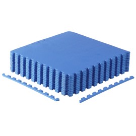 CAP Barbell 1/2 Interlocking EVA Foam Exercise Puzzle Mats - 2 Pack | 24" x 24" x 1/2" | T Pattern - Blue