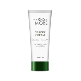 Herbs & More Crackz Cream - 50g | Intensive Foot & Heel Repair | Moisturizes, Heals, and Softens Cracked Skin