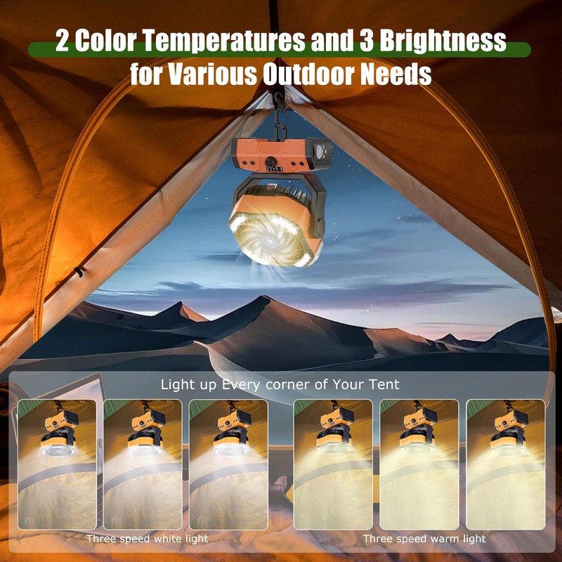 Bokynu 30000mAh Portable Misting Fan for Camping & Outdoors -