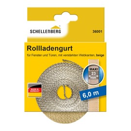 Schellenberg Roller Shutter Belt, Beige, 23 mm/6 m, 1,3 mm