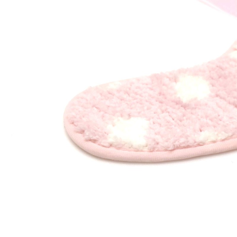 Fluffy Rich L-130064 Toilet Seat Mat, Dot, Pink