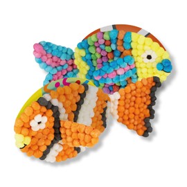 PlayMais 3D Craft Set for Children from 5 Years, Over 900, 3 Animal Figures Made of Paper Mache for Gluing and Crafts, Promotes Creativity and Fine Motor Skills, Natural Toy (3D Moisac Fish)