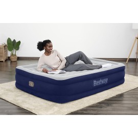 Bestway Tritech Air Mattress Full 15" with Built-in AC Pump, Navy