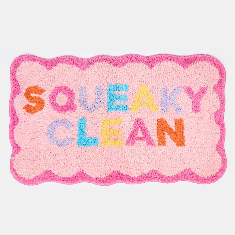 OHS Bath Mat For Bathroom Squeaky Clean Tufted Texture, Non