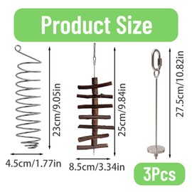 ZHLKHIOP Rat Enrichment Toys, 3 Pack Chew Toys for Small Pets, Hamster Cage Accessories for Teeth Grinding and Play, Rat Accessories for Mental Stimulation