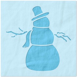 Stencil Stop Snowman Stencil - Reusable for DIY Projects, Painting, Drawing, Crafts - 14 Mil Mylar Plastic (18 x 18 inches)