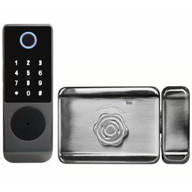 Electronic Smart Lock Smart Digital Door Lock with Fingerprint/APP/Password/IC Card/Mechanical Key, for Home Bedroom