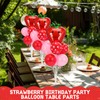 VioraWhite 8 Sets Strawberry Party Table Centerpieces Balloons Decorations