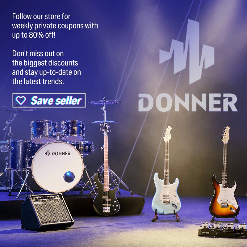 Donner Circle Looper Effects Pedal Drum With Machine Tempo 40