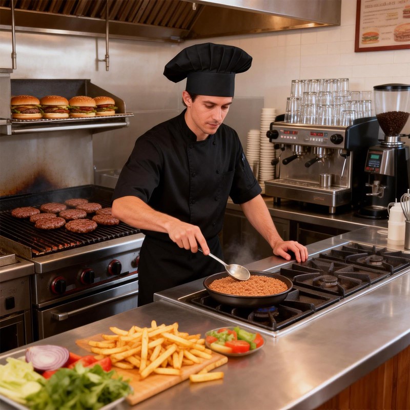 HoveBeaty Chef Hat Unisex Adult Mushroon Design Adjustable Kitchen Uniform
