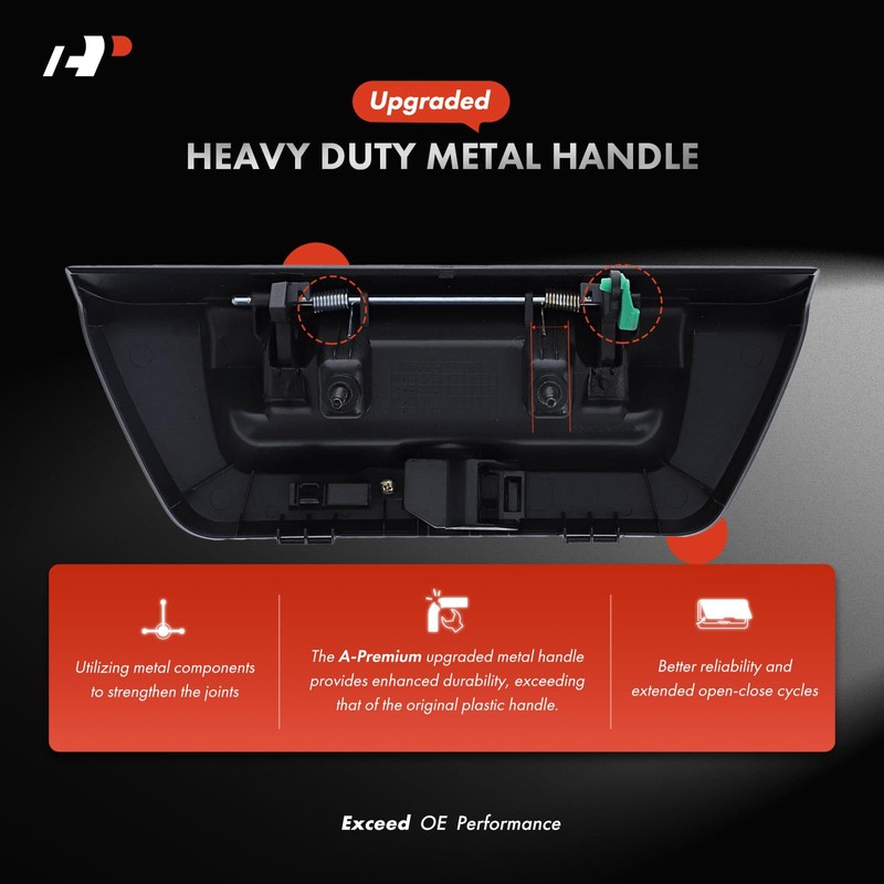 A-Premium Upgraded Metal Tailgate Handle Liftgate Latch Handle with Camera