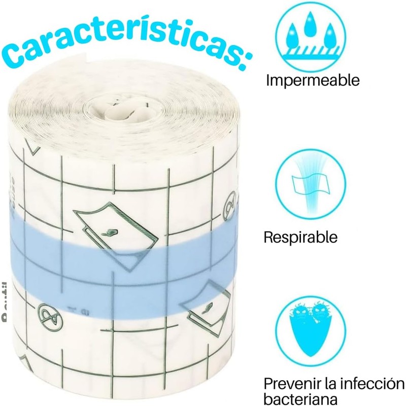 Cinta impermeable para tatuaje y heridas – Vendaje transparente de