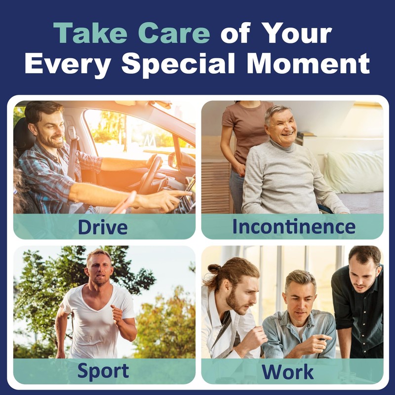 KARSWATT Washable Urinary Incontinence Underwear for Men Front Absorbent Leak