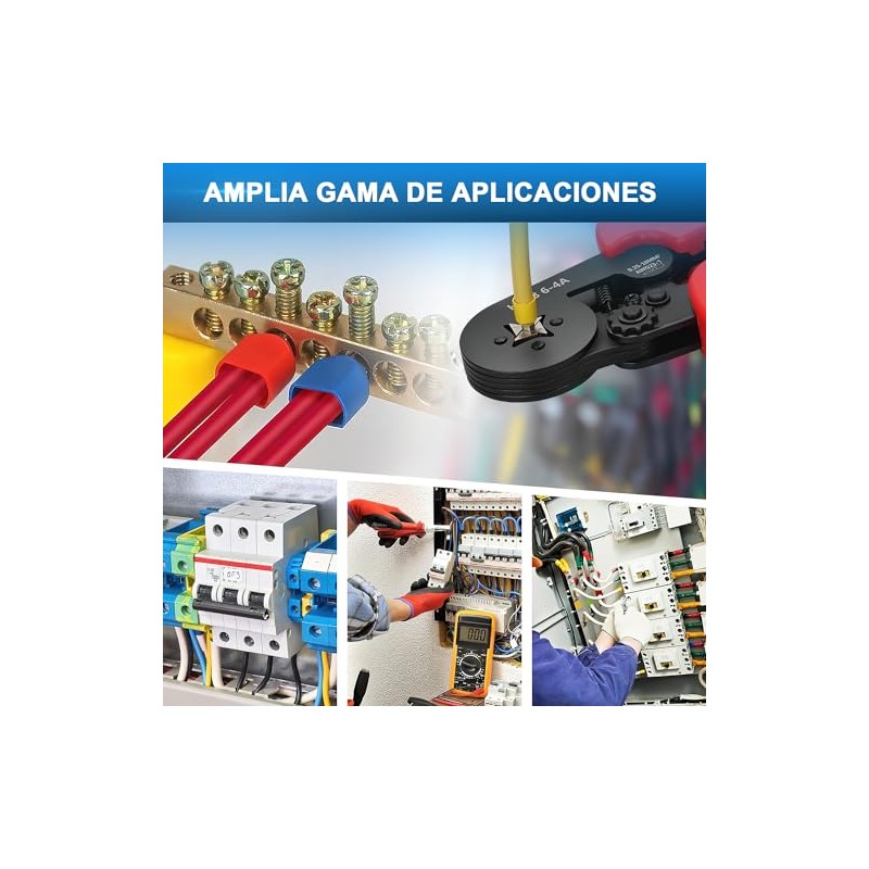 RAMSPIT Crimpadora de Terminales Kit,Juego de 1250Pcs Crimpadora de Alambre