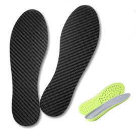 1 Pair Carbon Fiber Insole for Men Women Rigid Carbon Fiber Shoe Insert Carbon Fiber Foot Plate for Hallux Rigidus Limitus, Turf Toe，Morton's Toe (9.65” / 245mm - Men's 7 / Women's Size 8)
