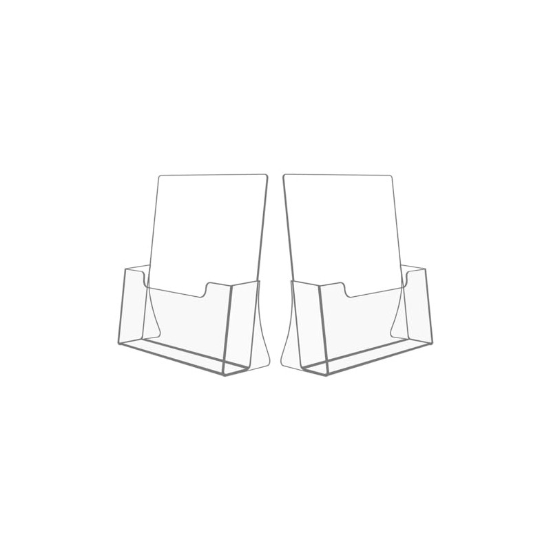 NIUBEE - Soporte acrílico para folletos (2,5 pulgadas) de ancho
