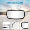 BOOLEE Convex Mirror Stainless Steel Rectangular U-Bracket for Cars Trucks