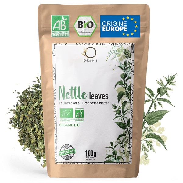 ORIGEENS Organic Nettle Tea 100 g | Organic Nettle Tea - Drainage Tea, Detox and Remineralising Herbal Tea | Organic Nettle Dried
