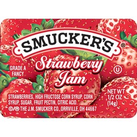 Smucker's Strawberry Jam, 0.5 Ounce (Pack of 200)