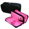 Functional multi-pouch (pink) functional makeup pouch with brush insert, PINK