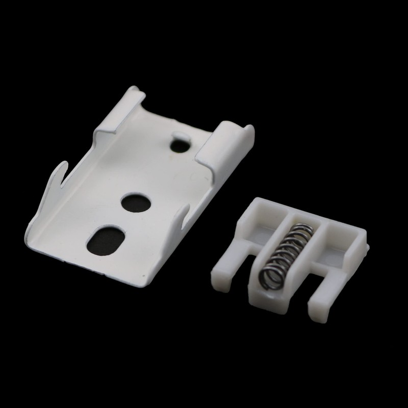 MEETOOT 12pcs Curtain Track Mounting Bracket White Ceiling Mount Brackets