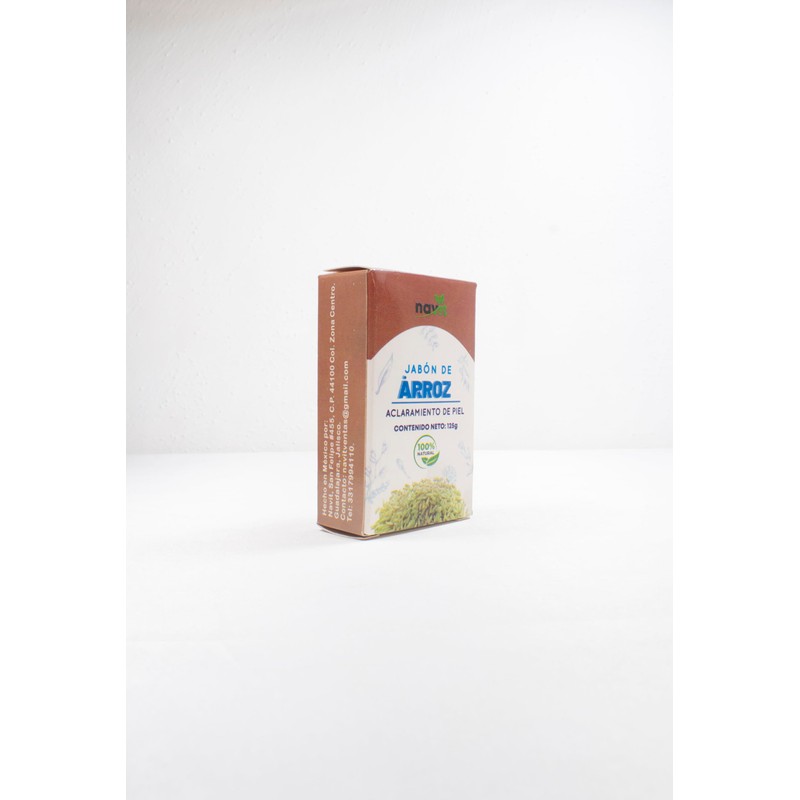 Jabón de Arroz Aclaramiento de Piel, 100% Natural, 125g