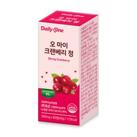 Daily One 데일리원 오 마이 크랜베리 정 요로건강 500mg X 90정 1통 Daily One Oh My Cranberry Tablets for Urinary Health 500mg X 90 Tablets 1 Bottle