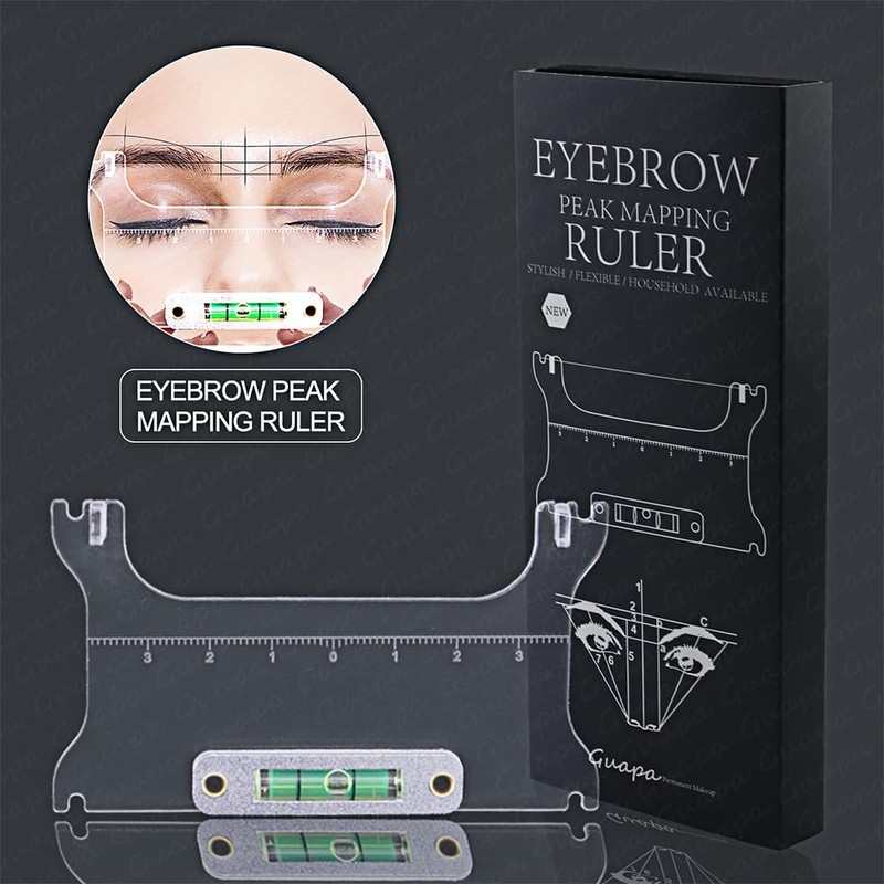 Guapa Professional Eyebrow Mapping Ruler Kit Microblading Eyebrow Ruler with