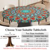 Dremisland 150cm Waterproof Round Tablecloth Mandala Tablecloth Outdoor Fitted Elastic