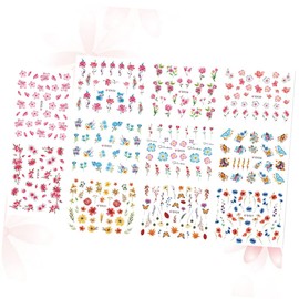 Healvian 33pcs Rose Flower Nail Stickers DIY Nail Art Decals for Girls Easy to Apply Floral Accessories for Parties and Events for Unique Designs