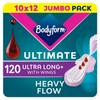 Bodyform Ultimate Ultra Long Sanitary Towels Wings 120 Pack, Heavy