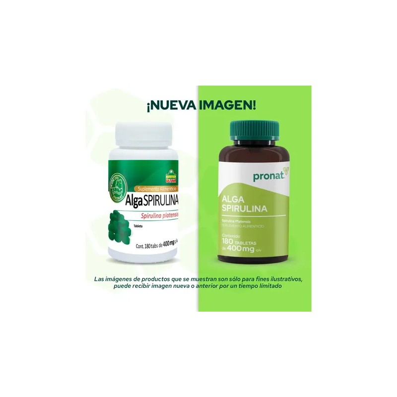 Suplemento Alga Spirulina (180 Tabletas) - Pronat