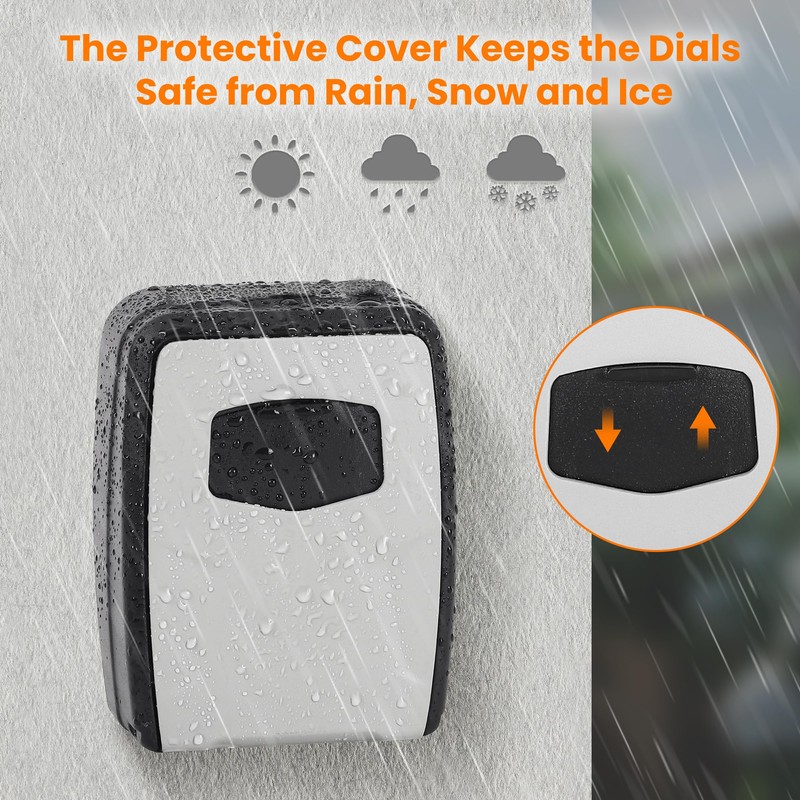 Fayleeko Key Lock Box Wall Mounted, 5 Keys Capacity, Key