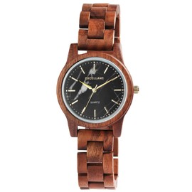 Excellanc 2810008 Unisex Wooden Watch with Clasp Analogue Quartz, Walnut, Bracelet