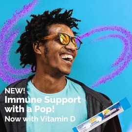 Emergen-C Immune Plus Crystals, On-the-Go Immune Support Supplement with Vitamin C, Vitamin D, B Vitamins, Zinc and Manganese, Berry Lemonade, Back to