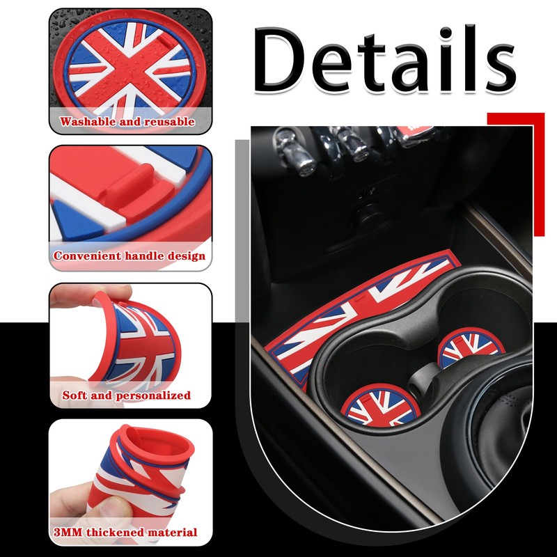 TOMALL Cup Coaster Compatible with Mini Cooper F60 Countryman 2017-2024