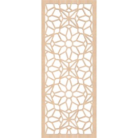 Ekena Millwork WALW16X40X0375LOCRO Lock Haven Decorative Fretwork Wood Wall Panels, 15 3/8"W x 39 3/8"H, Red Oak