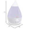 Crane Crane White Drop Ultrasonic Cool Mist Teardrop Humidifier, 1