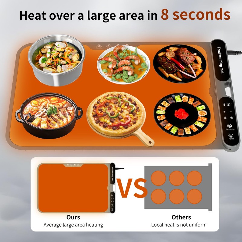 Electric Warming Tray&Food Warming MatFast Full Surface Electric Warming Tray