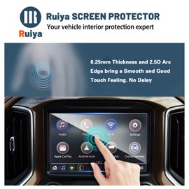 Screen Protector for 2014-2021 Chevy Silverado 8-in Radio Touchscreen Chevy Silverado Accessories 9HD Tempered Glass Compatible with 2014-2020 2021 Chevy Silverado (High Country,LTZ,RST,LT,Custom,WT)