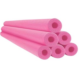 Chochkees Pink Pool Noodles Swimming Hollow Core Foam Tube, Floating Thick Noodles for Floating, Pool Accessories, 52" (24-Pack)